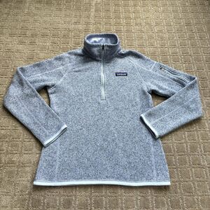 Patagonia Better Sweater Quarter-Zip Fleece Pullover Women XS X-Small Blue Gray